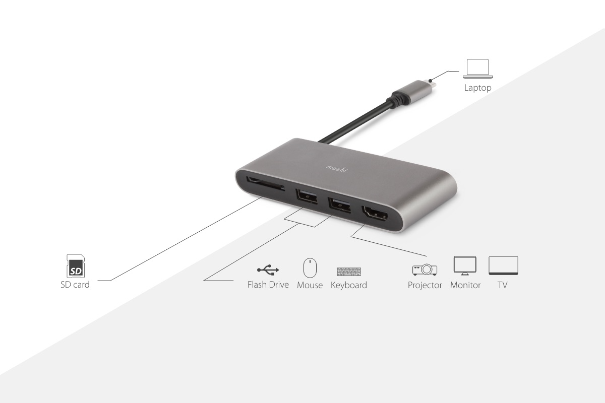 Two USB-A ports means you can connect legacy peripherals like a keyboard, mouse, hard drive, and more.
