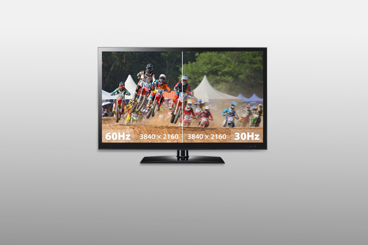 Supports 4K@60Hz Ultra HD resolution that is noticeably smoother and clearer than 4K@30Hz.